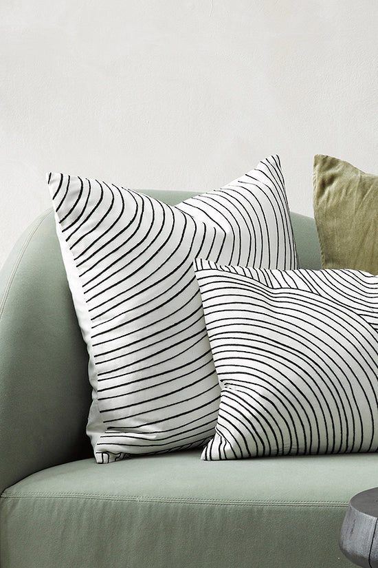 Mulberi | Zane Cushion 50x50cm - Black/Off White | Shut the Front Door