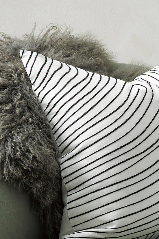 Mulberi | Zane Cushion 50x50cm - Black/Off White | Shut the Front Door