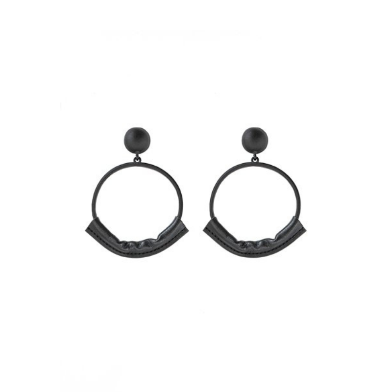 Antler NZ | Earrings Black Hoop - Black | Shut the Front Door