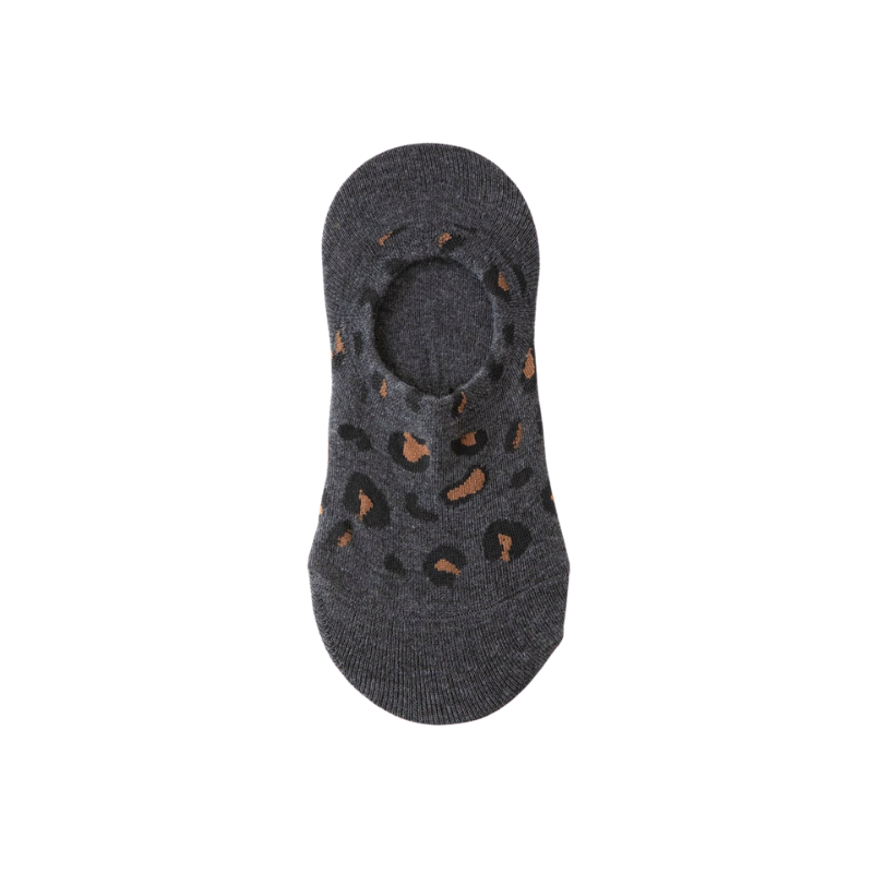 Antler NZ | No-Show Sock - Leopard Charcoal | Shut the Front Door