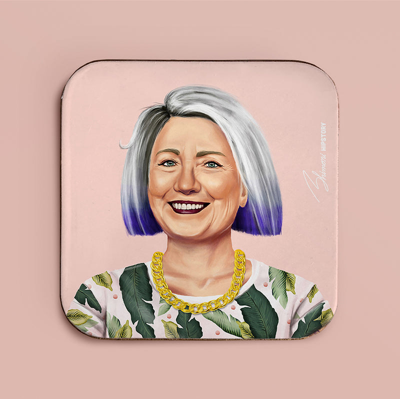 Hipstory | Hipstory Coasters - Hilary Clinton - 8 Pack | Shut the Front Door