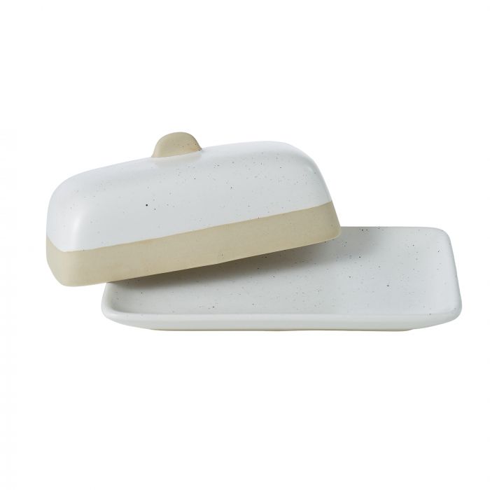 Davis & Waddell | Jenson Butter Dish - Speckled White | Shut the Front Door