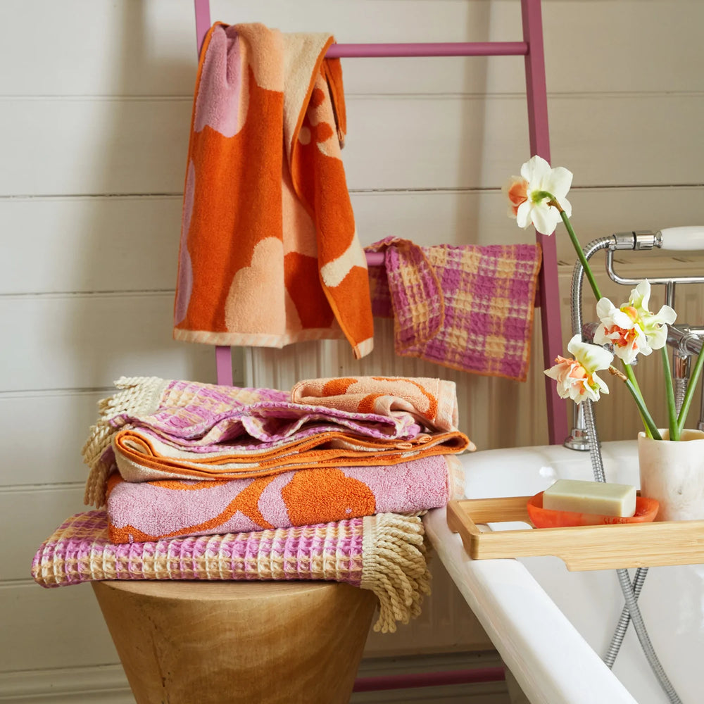 SAGE & CLARE | Manning Floral Hand Towel - Persimmon | Shut the Front Door