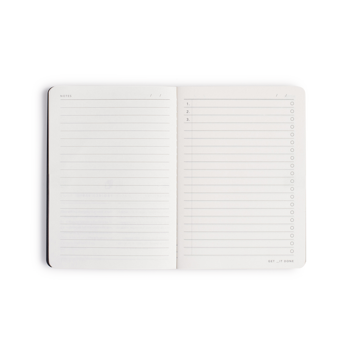 Mi Goals | Get It Done Notebook A6 Black | Shut the Front Door