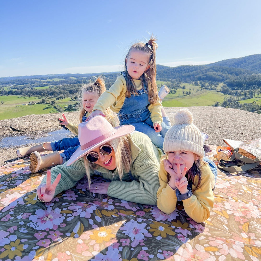 Kollab | Picnic Mat - Khaki Floral | Shut the Front Door