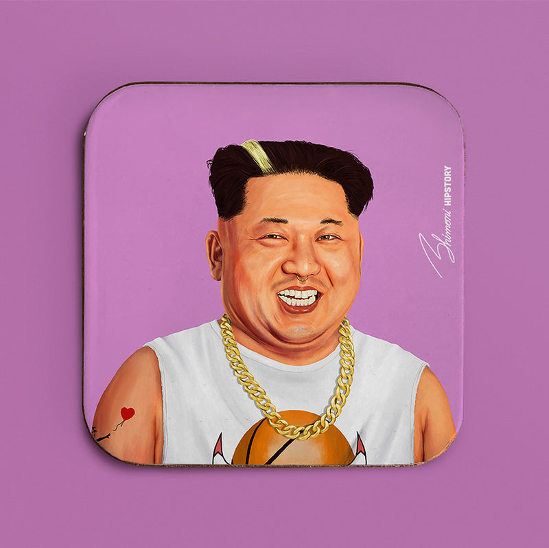 Hipstory | Hipstory Coasters - Kim Jong-un - 8 Pack | Shut the Front Door