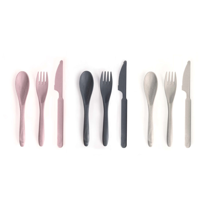 IS Gifts | Wheat Straw Travel Cutlery Set - Ivory | Shut the Front Door