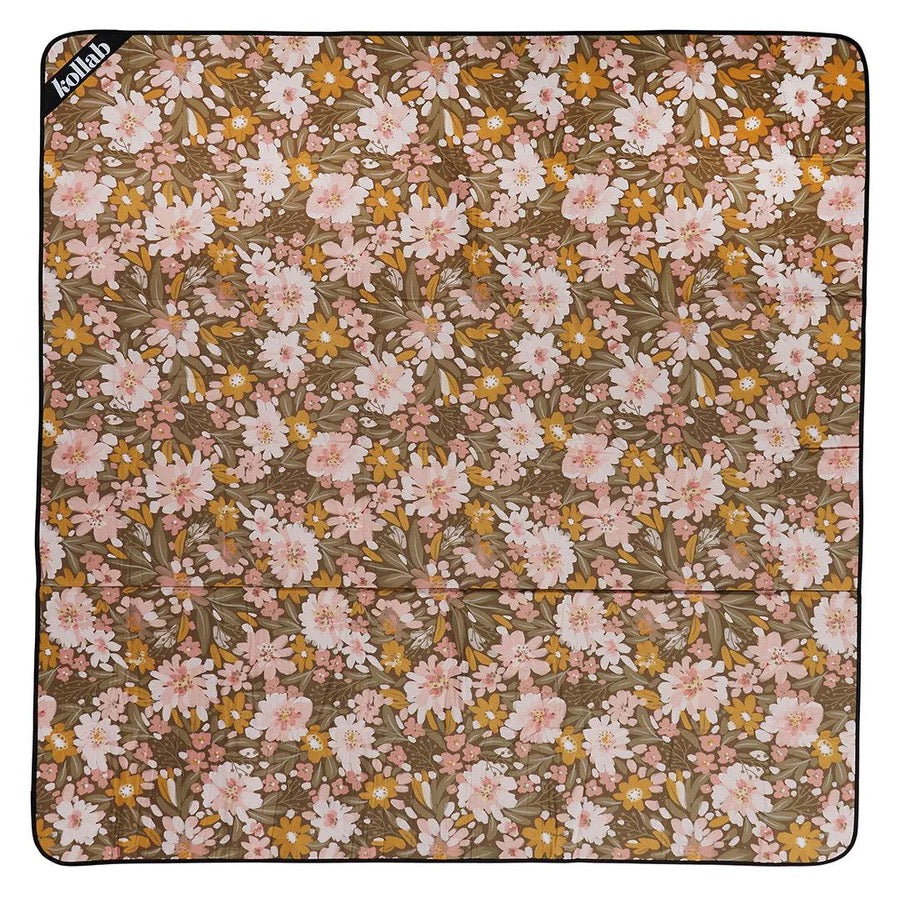 Kollab | Picnic Mat - Khaki Floral | Shut the Front Door