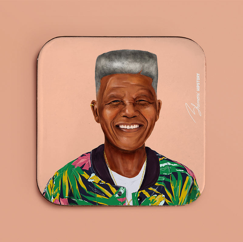 Hipstory | Hipstory Coasters - Nelson Mandela - 8 Pack | Shut the Front Door