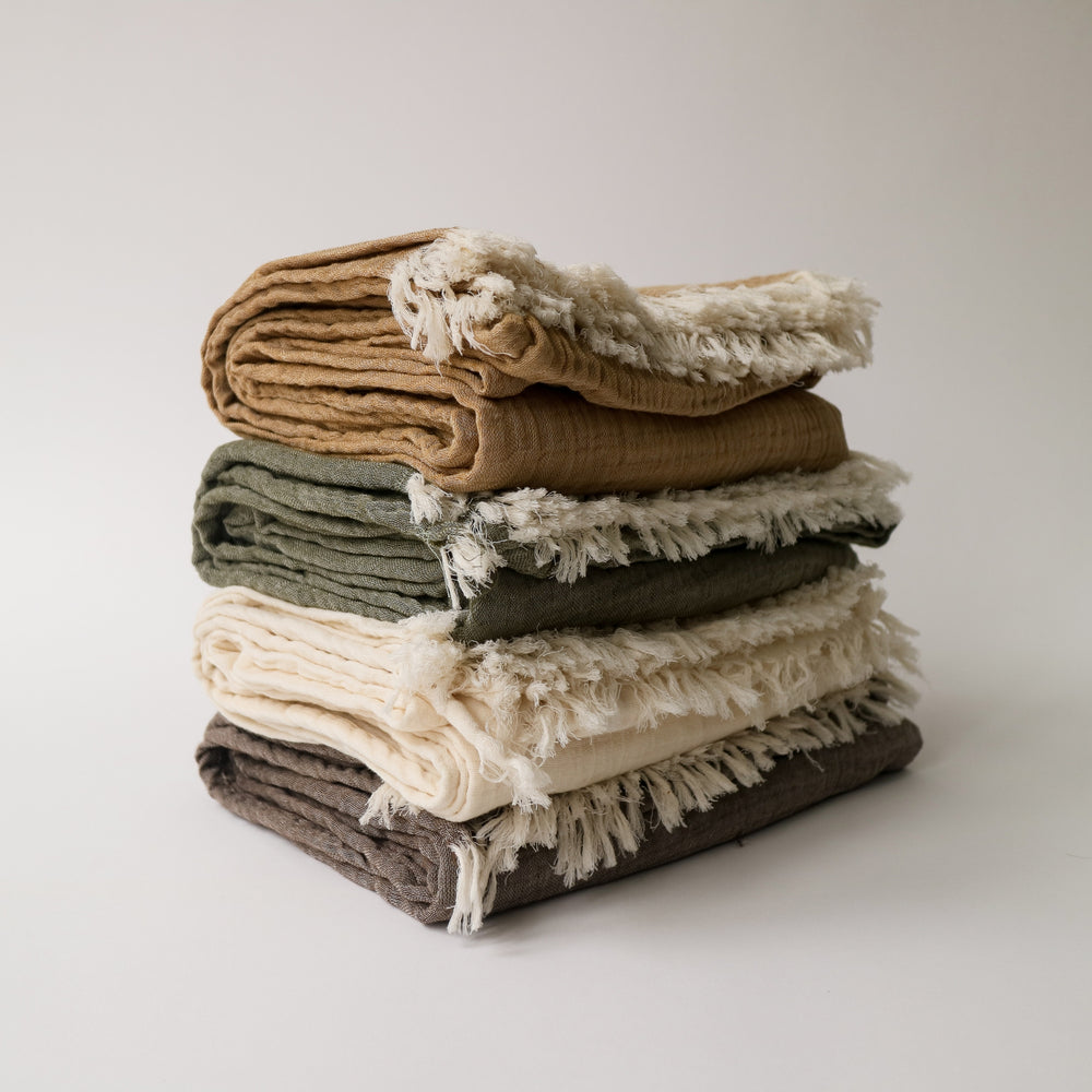 Raine & Humble | Soft Cotton Throw - Earth | Shut the Front Door