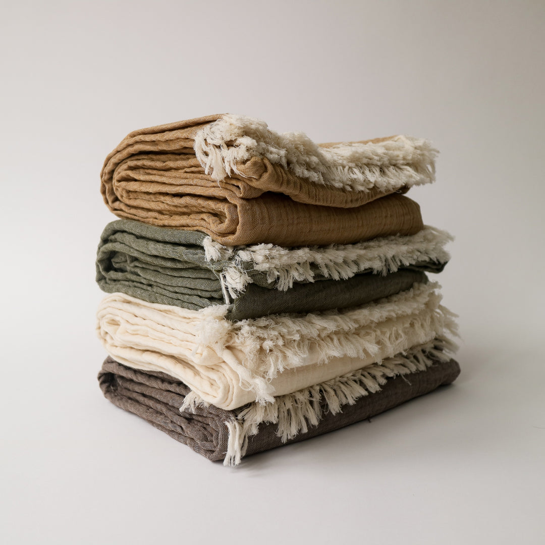 Raine & Humble | Soft Cotton Throw - Earth | Shut the Front Door