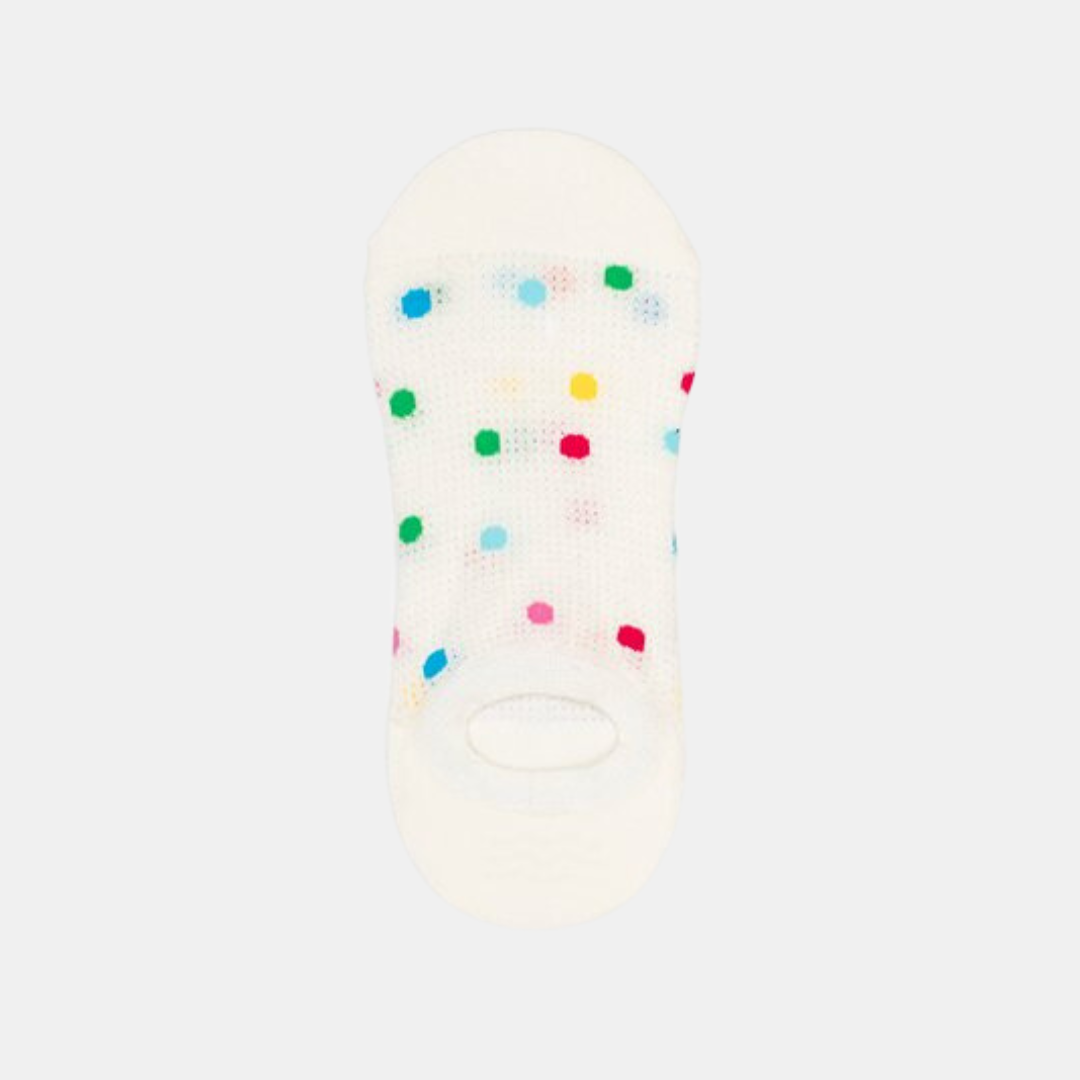 Antler NZ | No-Show Sock - Coloured Dots White | Shut the Front Door