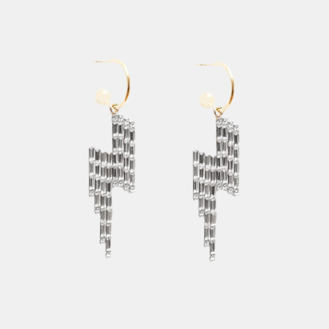 Antler NZ | Rhinestone Lightning Bolt Earrings | Shut the Front Door