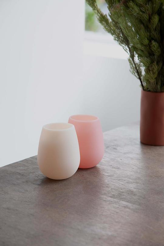 Fegg | Foldable Wine Glasses - Rosette/Stone | Shut the Front Door