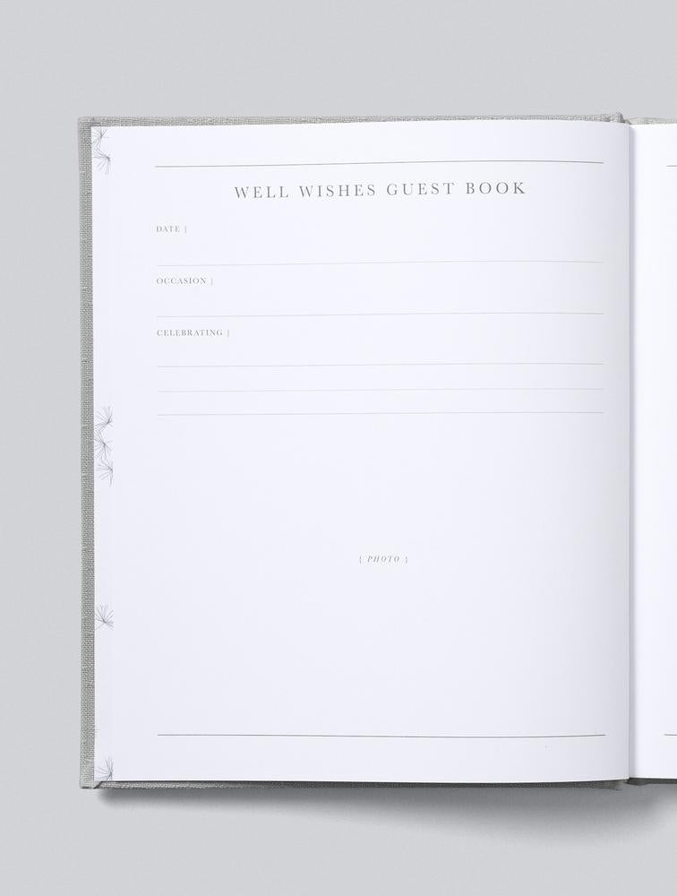 Write to Me Stationery | Well Wishes Guest Book - Grey | Shut the Front Door