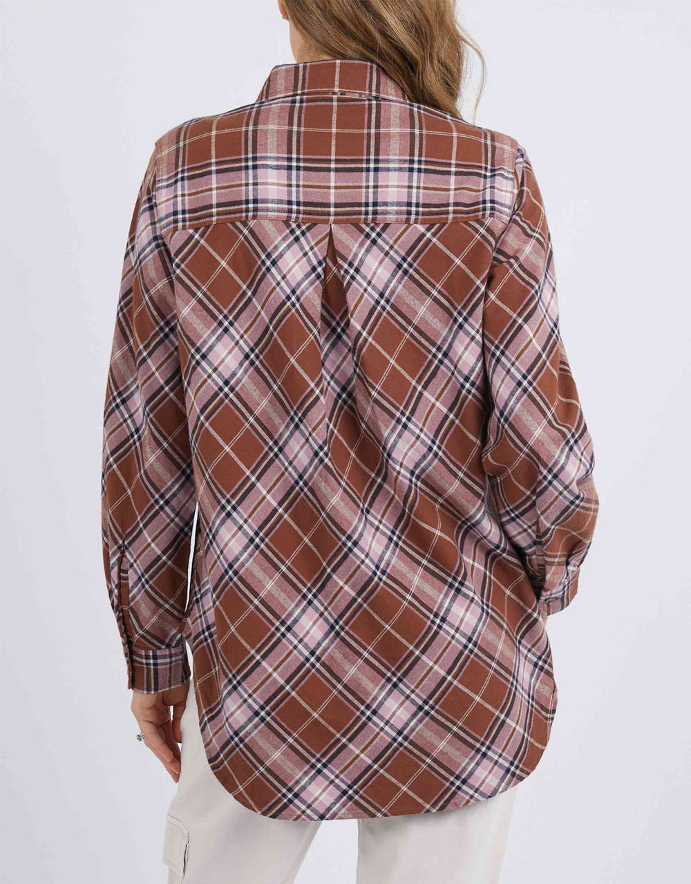 Elm Knitwear | Aster Check Shirt - Chocolate | Shut the Front Door