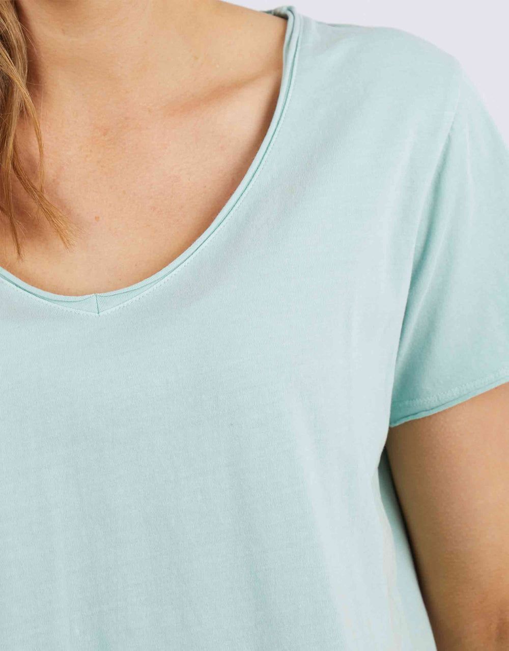 Elm Knitwear | Fundamental Vee Tee - Surf Spray | Shut the Front Door